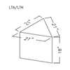 LARGE TRIANGLE ASSEMBLED FIBERGLASS REDUCER - 21" x 21" x 21"