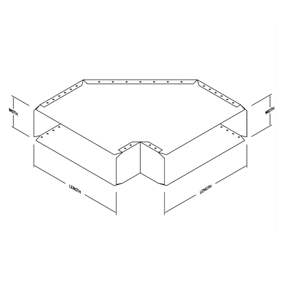 WALL STACK LONG-WAY ELBOW - 3.25" x 10"