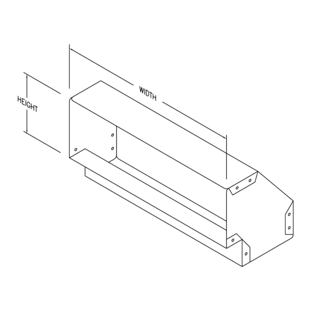 WALL STACK SHORT-WAY ELBOW - 3.25" x 10"