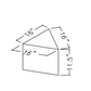 SMALL TRIANGLE ASSEMBLED FIBERGLASS REDUCER - 16" x 16" x 16"