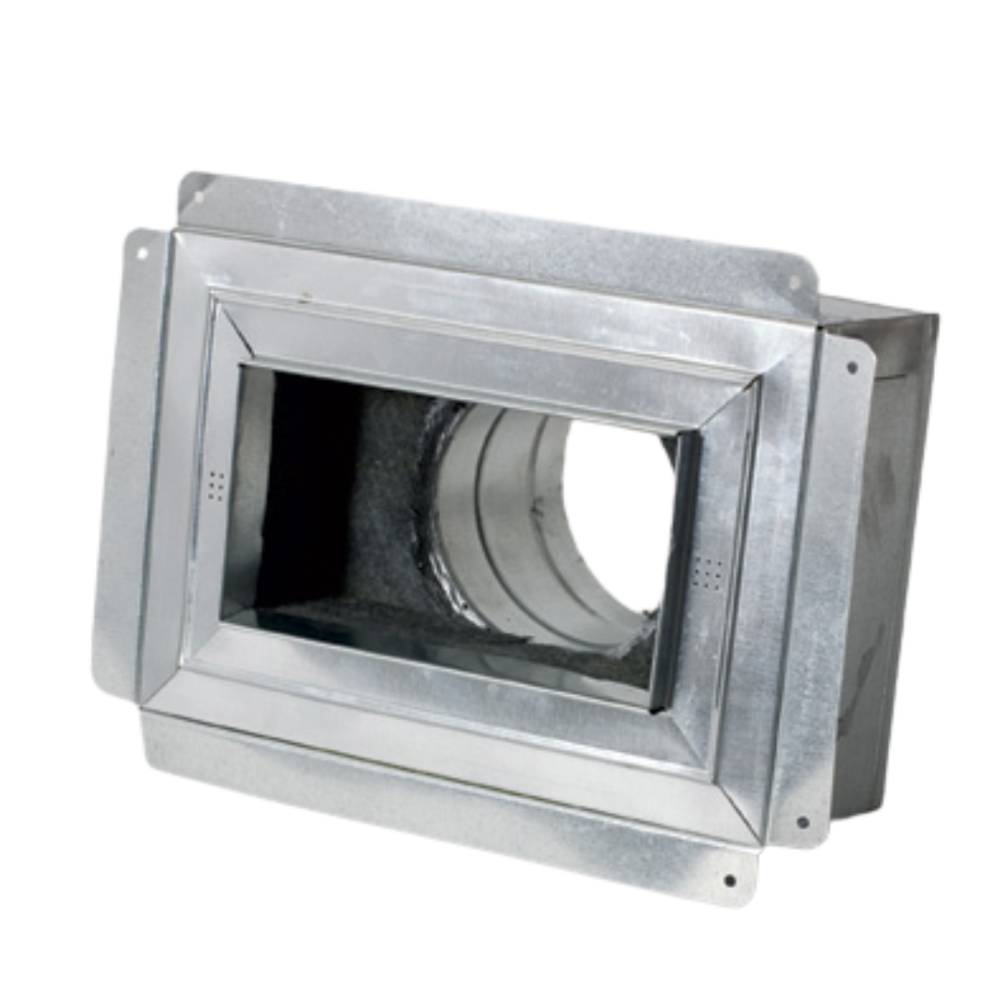 METAL TOP REGISTER BOX WITH COLLAR - NO INSULATION