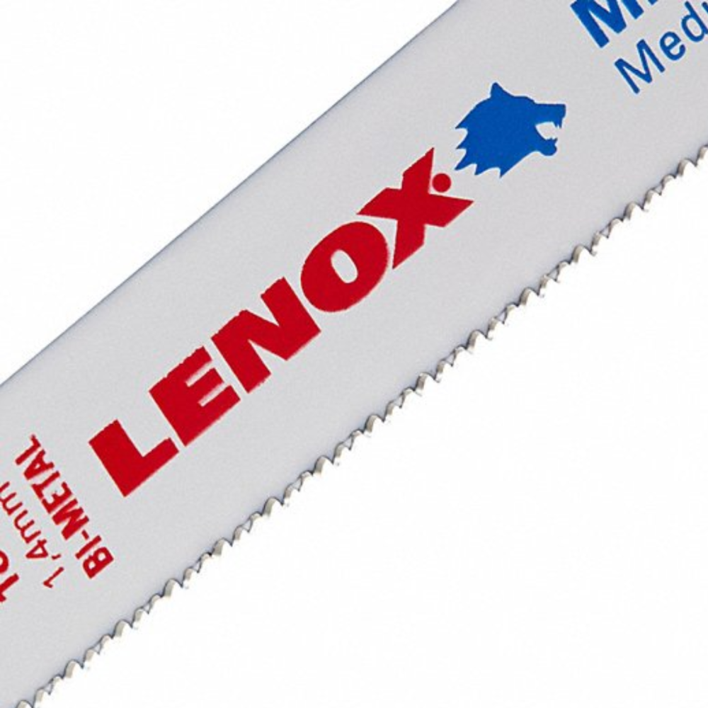 RECIPROCATING SAW BLADE: 18 TEETH PER INCH, 6" BLADE LG, 3/4" HT, 0.035" CUT WD, 5 PK