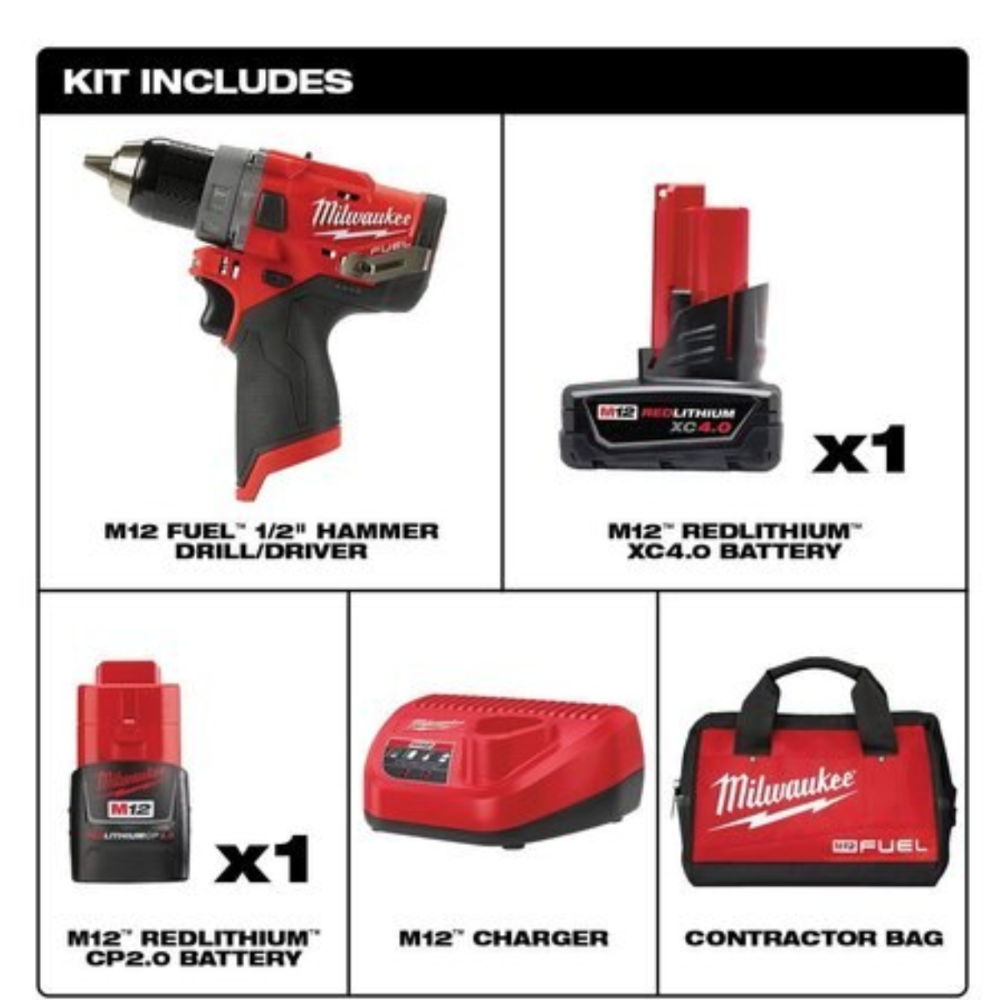 M12 FUEL™ 1/2 IN. CORDLESS HAMMER DRILL KIT