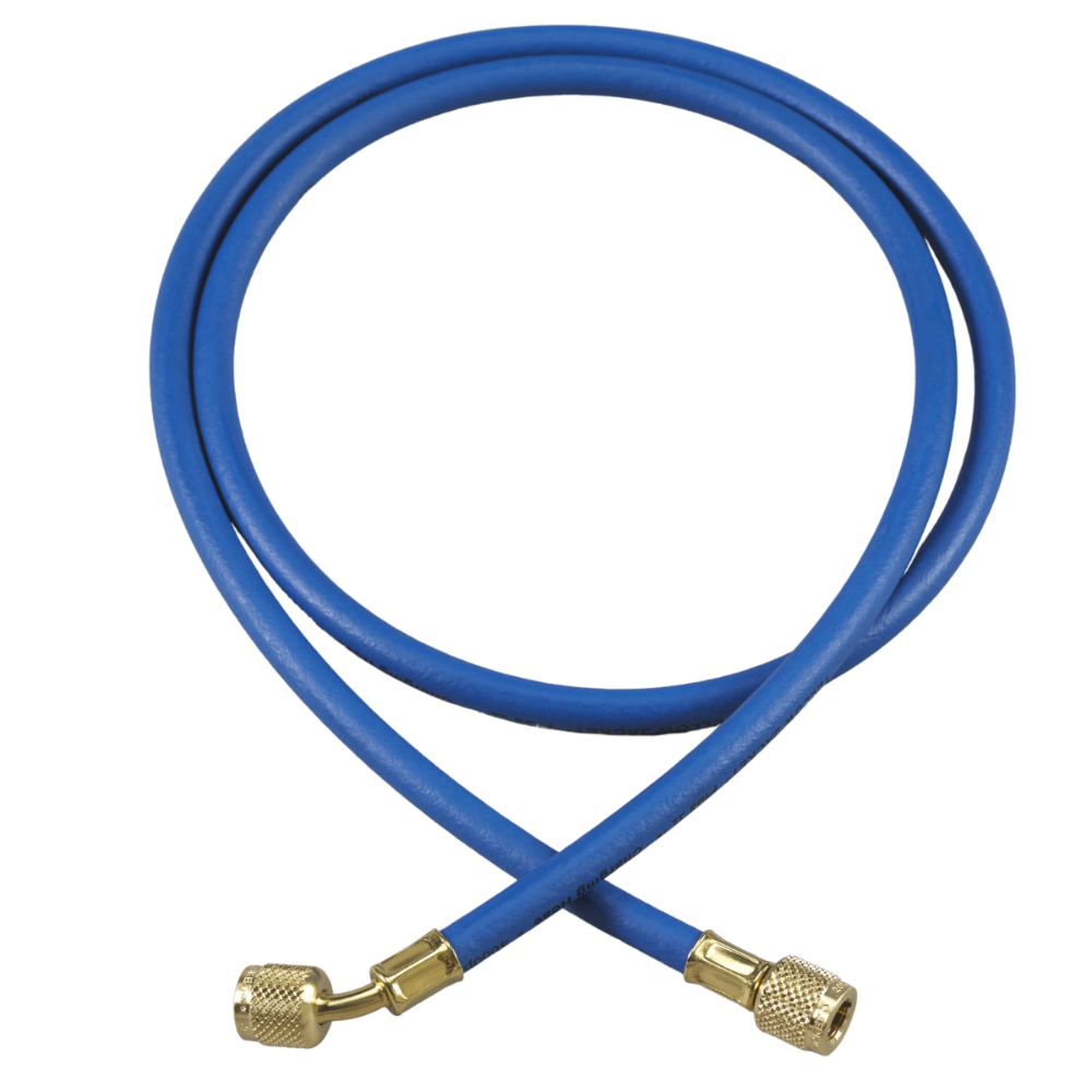 CHARGING HOSE - STANDARD WITH 1/4" FLARE FITTING - BLUE