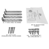 CONDENSING UNIT TIE-DOWN KIT - (4) GALV STEEL CUTD6 (4) TAPCON  (16) #10 SCREWS (6" x 1")