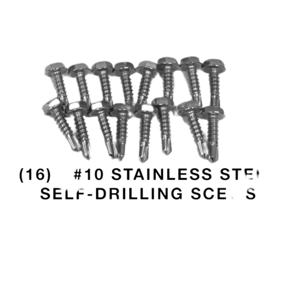 CONDENSING UNIT TIE-DOWN KIT - (4) GALV STEEL CUTD6 (4) TAPCON  (16) #10 SCREWS (6" x 1")