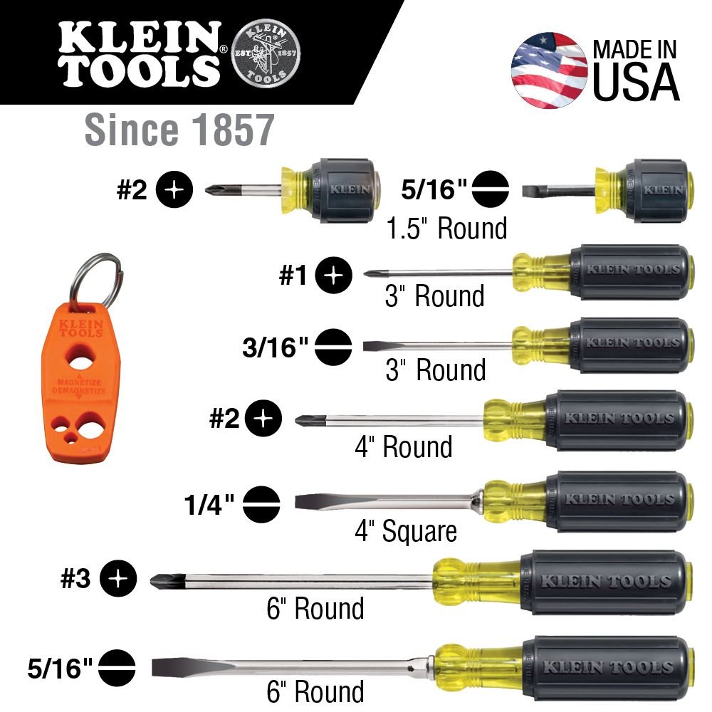 1/4-INCH KEYSTONE CUSHION-GRIP™ SCREWDRIVER - A&R Supply - Air Conditioning & Refrigeration Wholesaler - KLEIN TOOLS