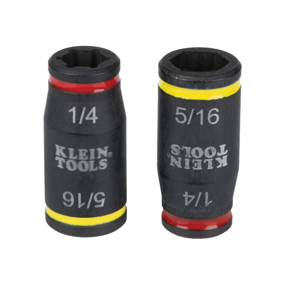 3-IN-1 IMPACT FLIP SOCKET SET, 1/4-INCH, 5/16-INCH, 2-PIECE - A&R Supply - Air Conditioning & Refrigeration Wholesaler - KLEIN TOOLS
