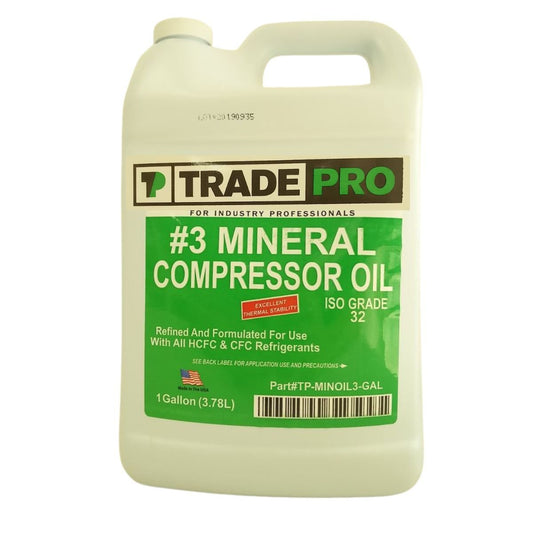 3 MINERAL COMPRESSOR OIL - 1 GALLON - ISO GRADE 32 - A&R Supply - Air Conditioning & Refrigeration Wholesaler - TRADEPRO