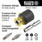 6-IN-1 STUBBY MULTI-BIT SCREWDRIVER/NUT DRIVER