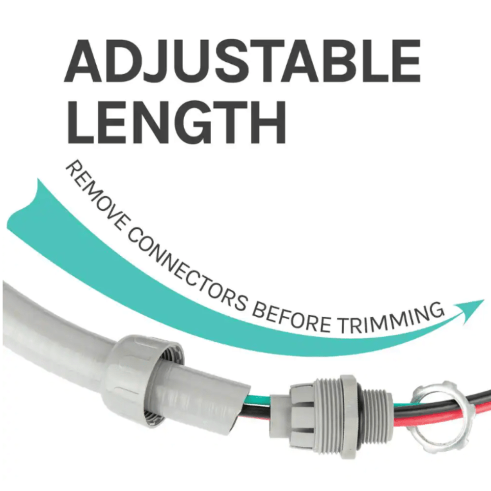 3/4" x 6' NON-METALLIC FLEXIBLE PVC CONDUIT A/C WHIP CABLE - A&R Supply - Air Conditioning & Refrigeration Wholesaler - CAMBRIDGE RESOURCES