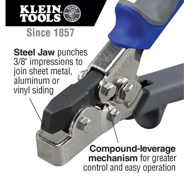 3/8" SNAP LOCK PUNCH TOOL - PUNCH SET - FOR SHEET METAL, VINYL AND ALUMINUM SIDING - A&R Supply - Air Conditioning & Refrigeration Wholesaler - KLEIN TOOLS