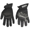 UTILITY GLOVES - MECHANICS GLOVES, EXTRA LARGE BLACK/GRAY - REINFORCED - TREK DRY TOP WITH SPONGE FOAM