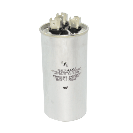 60+7.5 ΜF MFD. 370V/440V DUAL ROUND CAPACITOR - A&R Supply - Air Conditioning & Refrigeration Wholesaler - SMART ELECTRIC