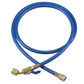 72" CHARGING HOSE WITH COMPACT BALL VALVE END - LOW LOSS: 1/4 IN FEMALE CONNECTION SIZE, 0° ANGLE - BLUE - A&R Supply - Air Conditioning & Refrigeration Wholesaler - YELLOW JACKET