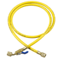 72" CHARGING HOSE WITH COMPACT BALL VALVE END - LOW LOSS: 1/4 IN FEMALE CONNECTION SIZE, 0° ANGLE - YELLOW - A&R Supply - Air Conditioning & Refrigeration Wholesaler - YELLOW JACKET