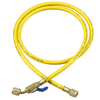 72" CHARGING HOSE WITH COMPACT BALL VALVE END - LOW LOSS: 1/4 IN FEMALE CONNECTION SIZE, 0° ANGLE - YELLOW - A&R Supply - Air Conditioning & Refrigeration Wholesaler - YELLOW JACKET