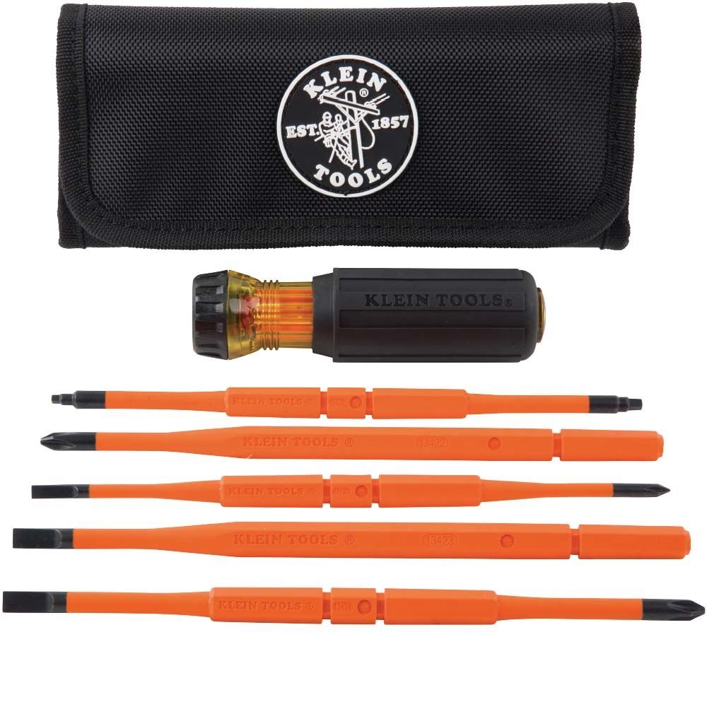 8-IN-1 INSULATED INTERCHANGEABLE SCREWDRIVER SET - A&R Supply - Air Conditioning & Refrigeration Wholesaler - KLEIN TOOLS