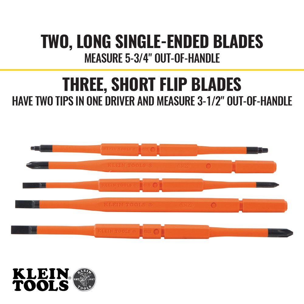 8-IN-1 INSULATED INTERCHANGEABLE SCREWDRIVER SET - A&R Supply - Air Conditioning & Refrigeration Wholesaler - KLEIN TOOLS