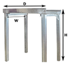AIR HANDLER STAND - W:16-26" x H:18" x D:26"