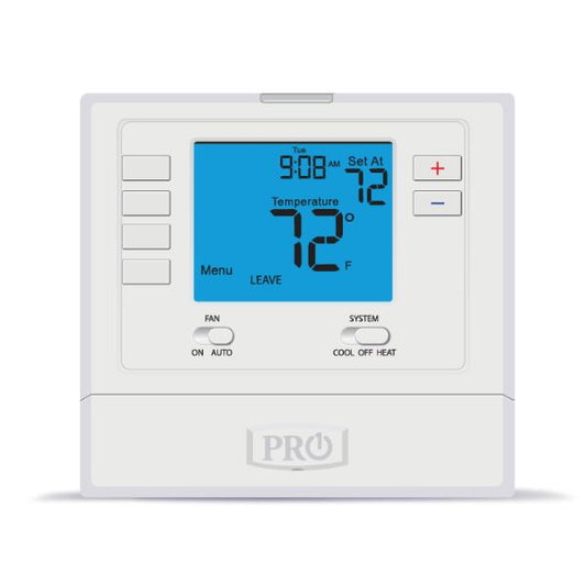 SINGLE STAGE - 1 HEAT, 1 COOL 7 DAY OR 5/1/1 PROGRAMMABLE BATTERY OR HARDWIRE