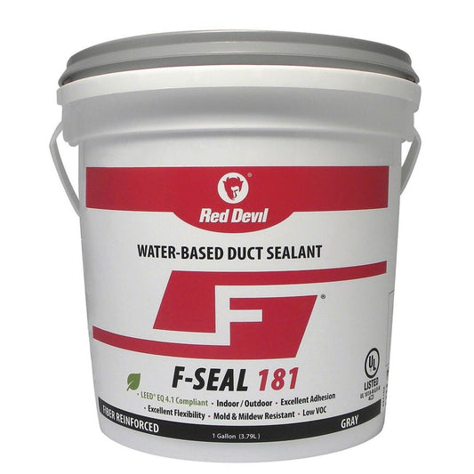 DUCT SEALANT - F-SEAL 181 FIBER REINFORCED WATER BASED - 1 GALLON, GREY