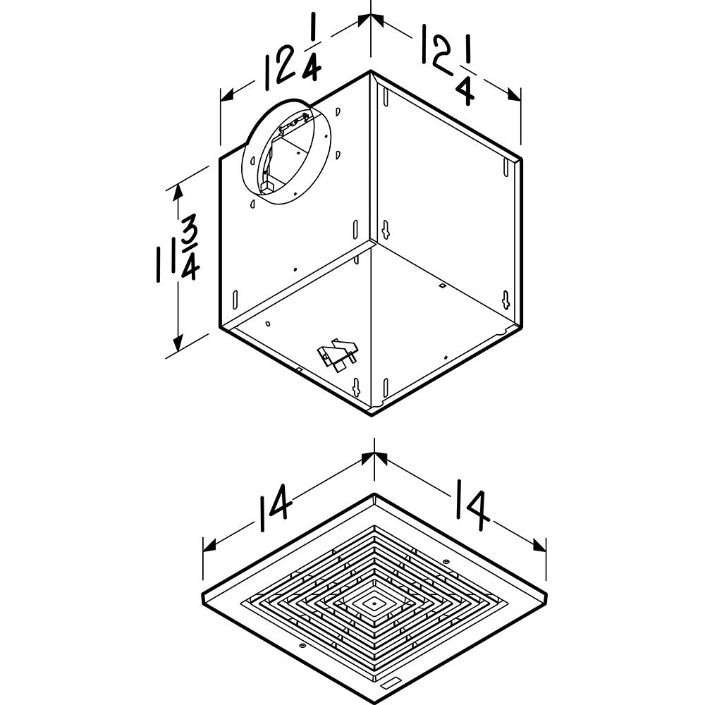 LOSONE SELECT™ HIGH CAPACITY 157 CFM HIGH CAPACITY CEILING MOUNT VENTILATION FAN