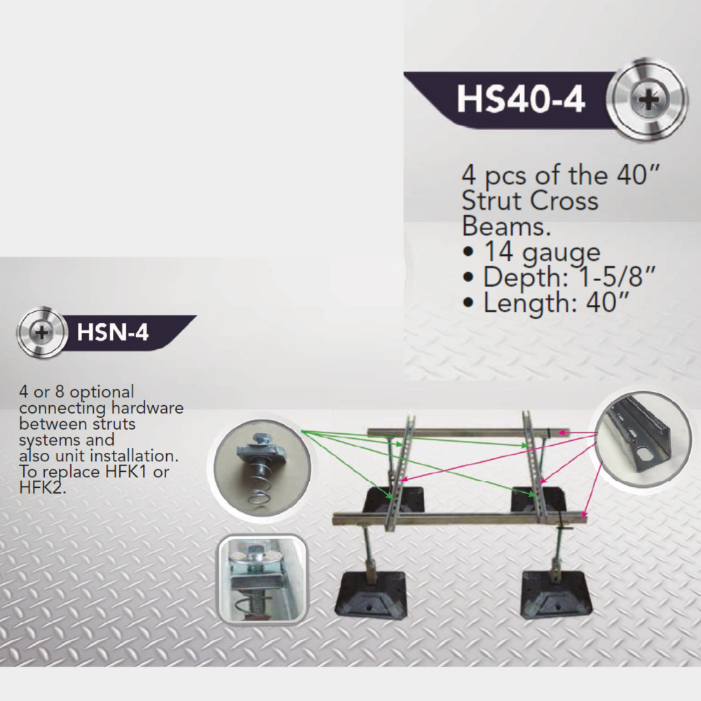 CONNECTING HARDWARE - UNIT TO HERCULES MODULAR BASE