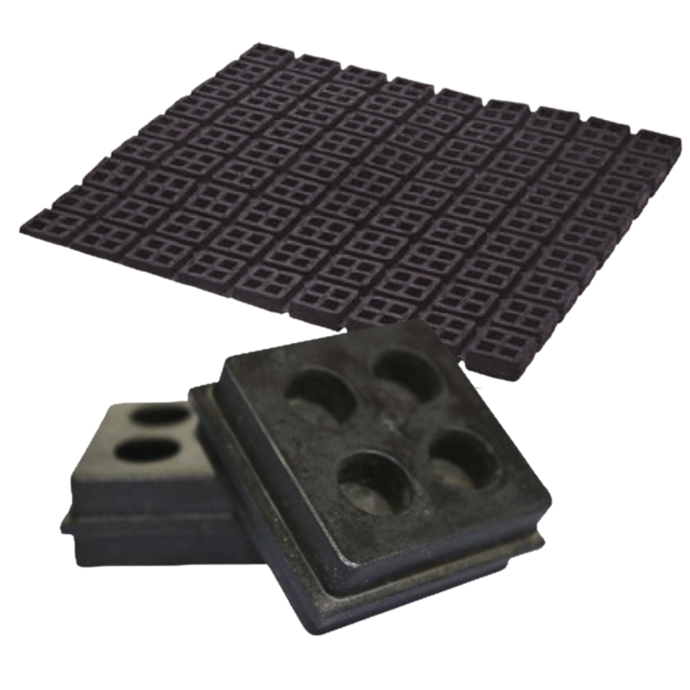 ISO-CUBE PADS - 4"X4" X 3/4 - 12/PC