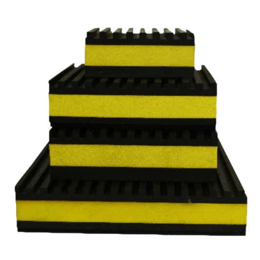 RUBBER EVA ANTI-VIBRATION PADS - 3" X 3" X 3/8" - 36/PC