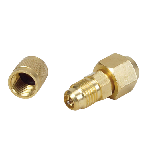 UNION WITH 1/4" MALE FLARE x 1/4" ACCESS W/CORE REMOVER