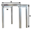 AIR HANDLER STAND - W:16-26" x H:24" x D:26" - A&R Supply - Air Conditioning & Refrigeration Wholesaler - HERCULES