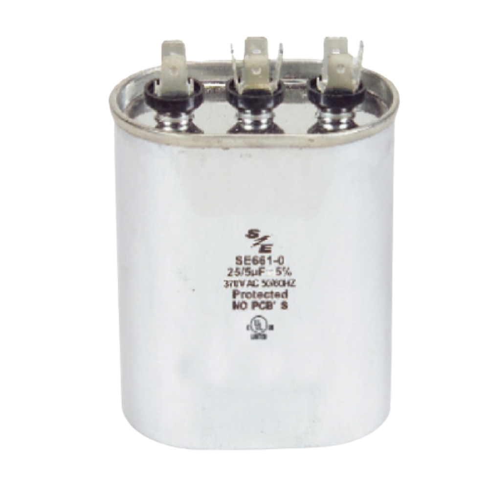 70+10 ΜF MFD. 440V OVAL DUAL CAPACITOR