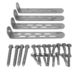 CONDENSING UNIT TIE-DOWN KIT - (4) GALV STEEL CUTD6 (4) TAPCON (16) 10 SCREWS (6" x 1") - A&R Supply - Air Conditioning & Refrigeration Wholesaler - MIAMI TECH