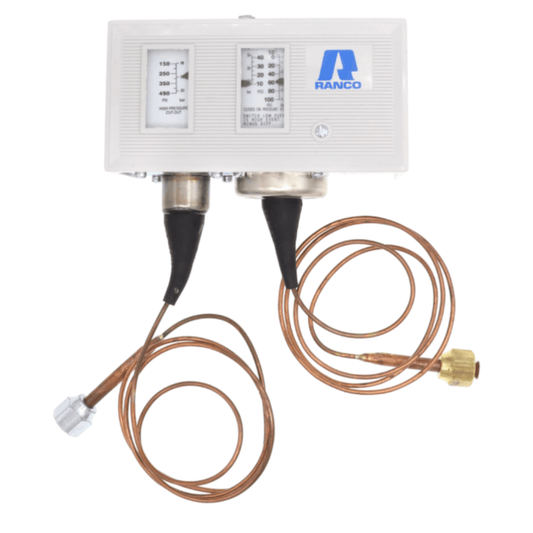 DUAL PRESSURE REFRIGERATION CONTROL W/ 150-450 (OPEN HIGH) CUT-OUT PSI - A&R Supply - Air Conditioning & Refrigeration Wholesaler - RANCO