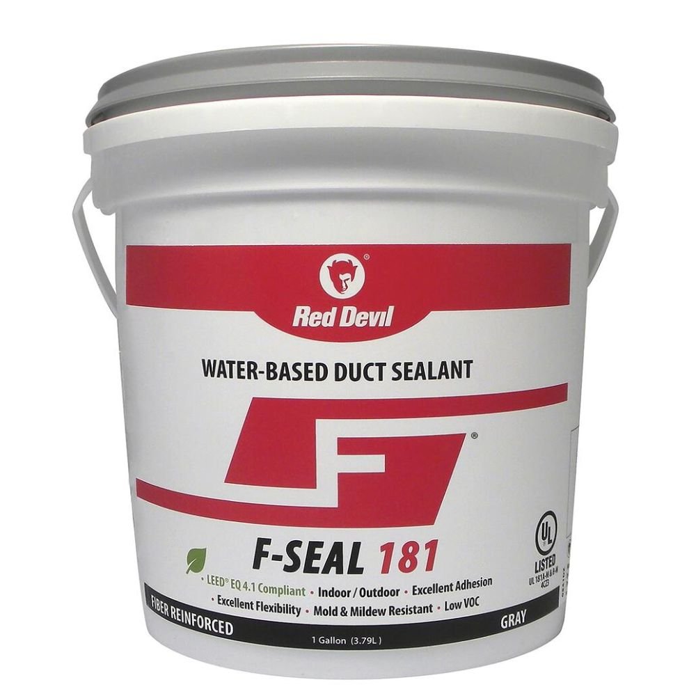 DUCT SEALANT - F-SEAL 181 FIBER REINFORCED WATER BASED - 1 GALLON, GREY - A&R Supply - Air Conditioning & Refrigeration Wholesaler - RED DEVIL
