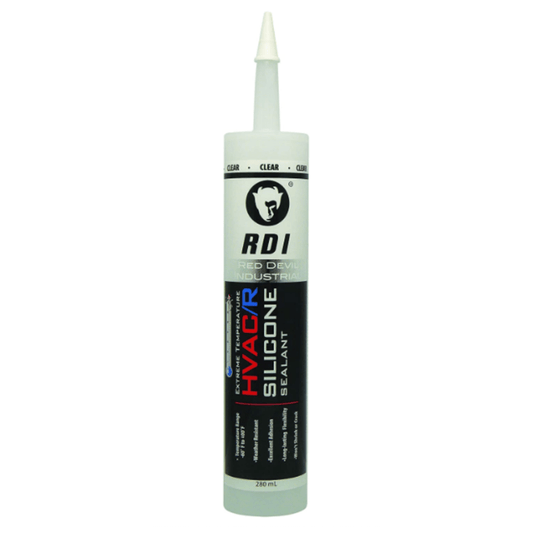 EXTREME TEMPERATURE HVAC/R SILICONE SEALANT, LONG-LASTING WEATHER-RESISTANT ADHESIVE, CLEAR - A&R Supply - Air Conditioning & Refrigeration Wholesaler - RED DEVIL