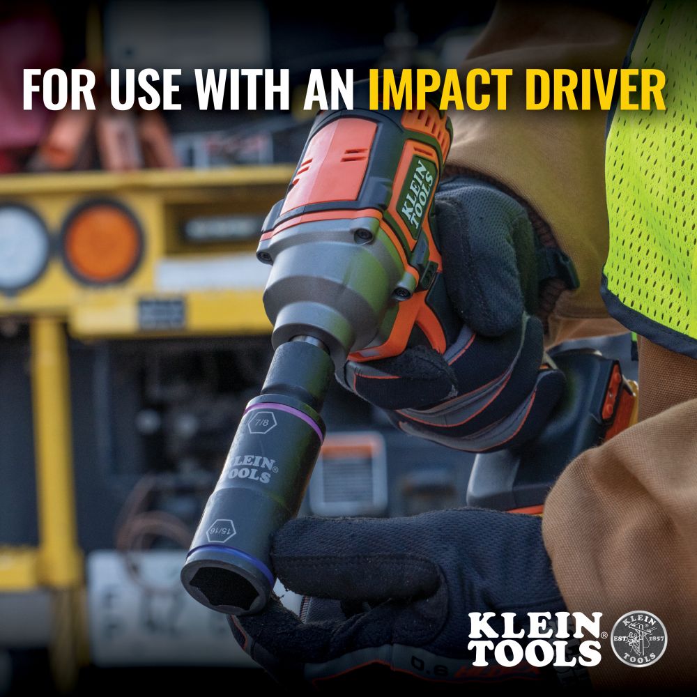 FLIP IMPACT SOCKET SET - 7-PIECE - A&R Supply - Air Conditioning & Refrigeration Wholesaler - KLEIN TOOLS