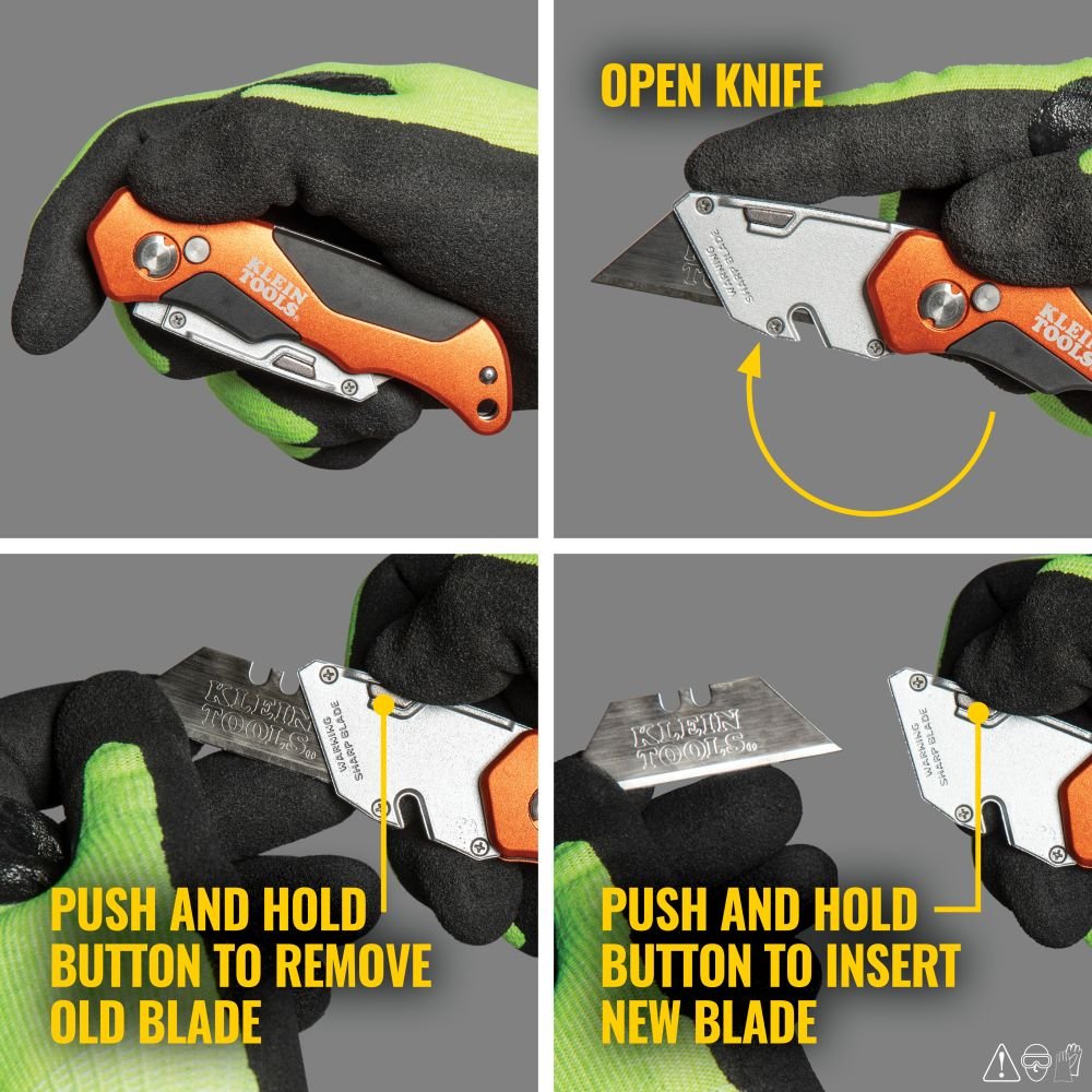 FOLDING UTILITY KNIFE - A&R Supply - Air Conditioning & Refrigeration Wholesaler - KLEIN TOOLS