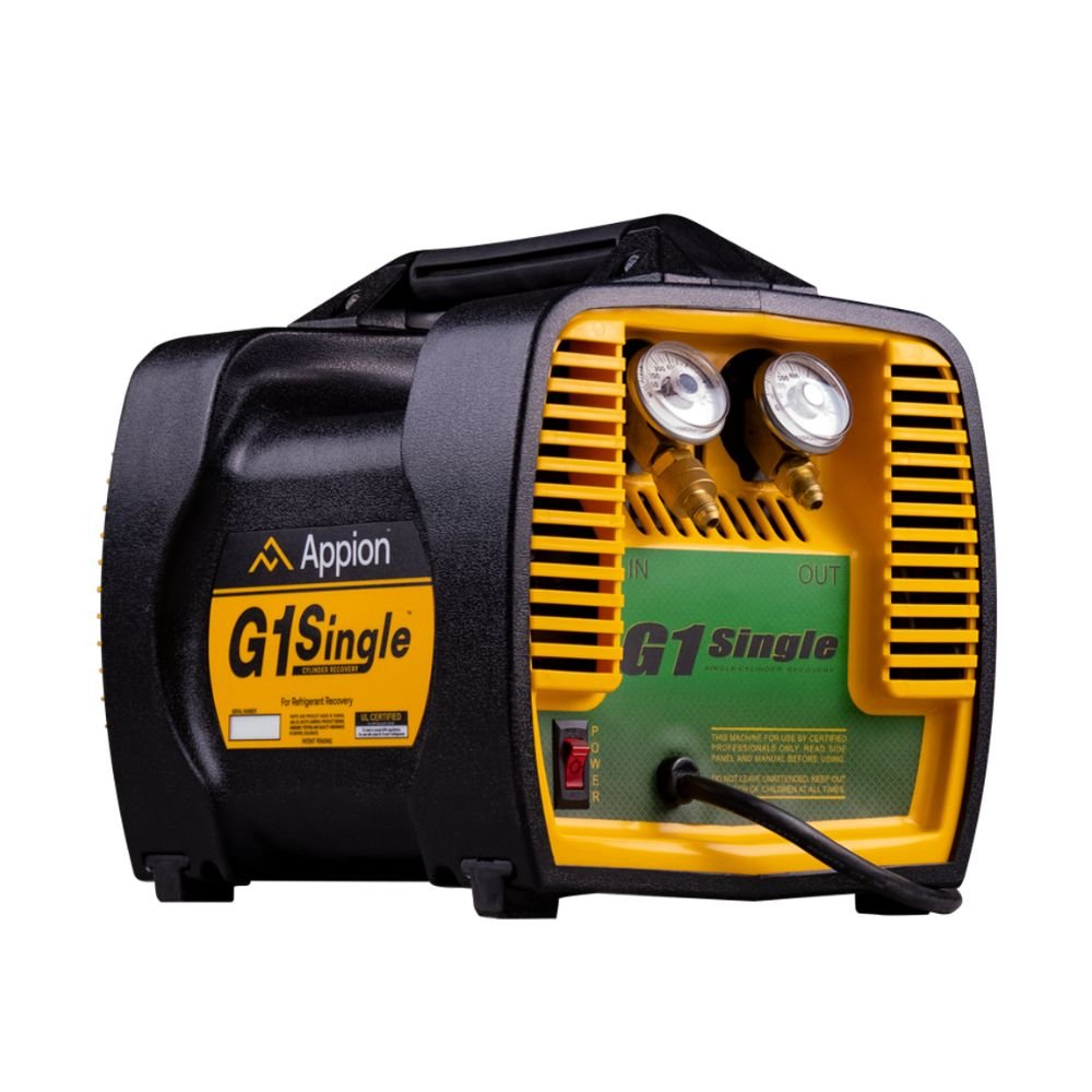 G1SINGLE - REFRIGERANT RECOVERY MACHINE WITH AUTOMATIC LIQUID AND VAPOR RECOVERY - A&R Supply - Air Conditioning & Refrigeration Wholesaler - APPION