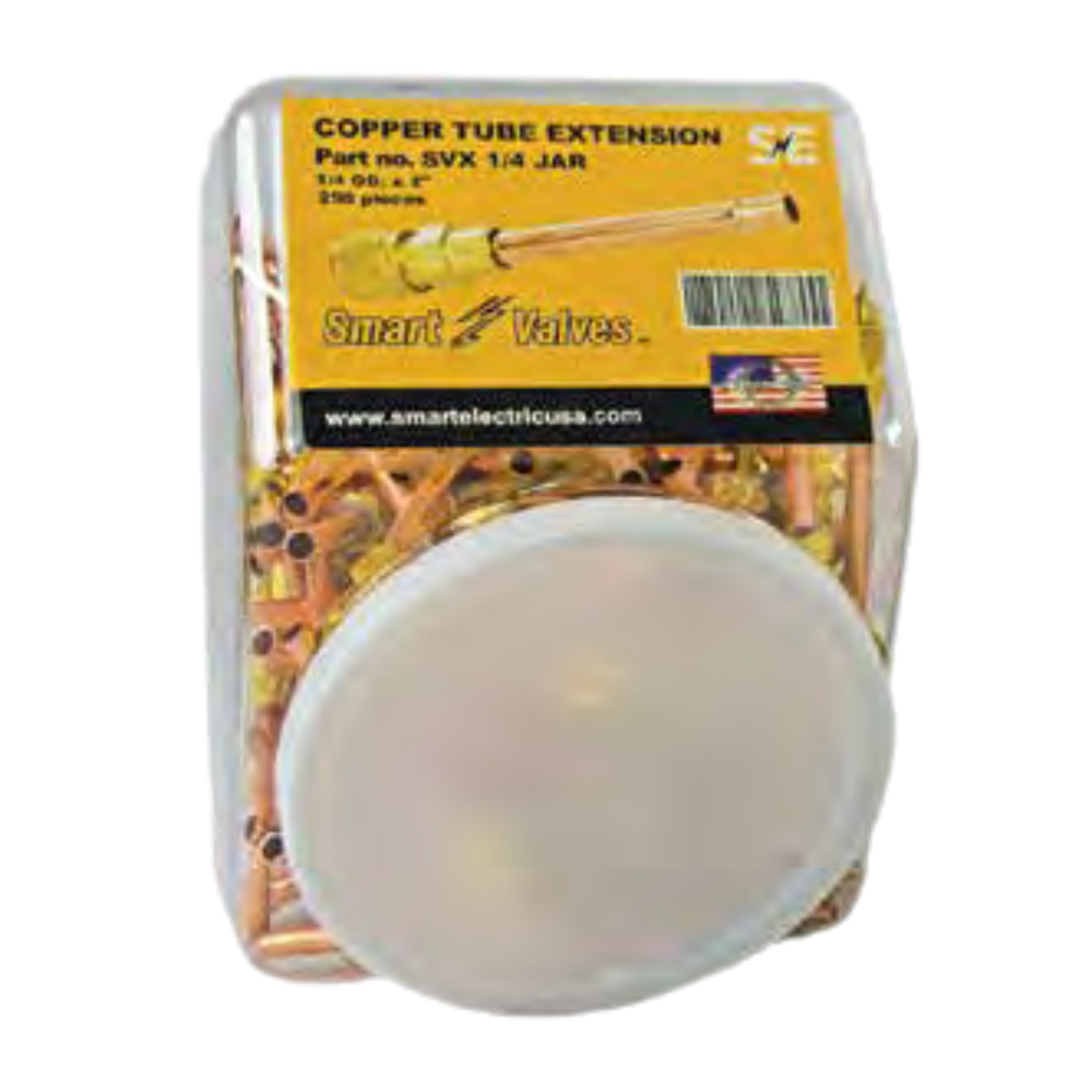 JAR OF ACCESS VALVE 1/4" O.D. X 2" COPPER EXTENSION TUBE - A&R Supply - Air Conditioning & Refrigeration Wholesaler - SMART ELECTRIC