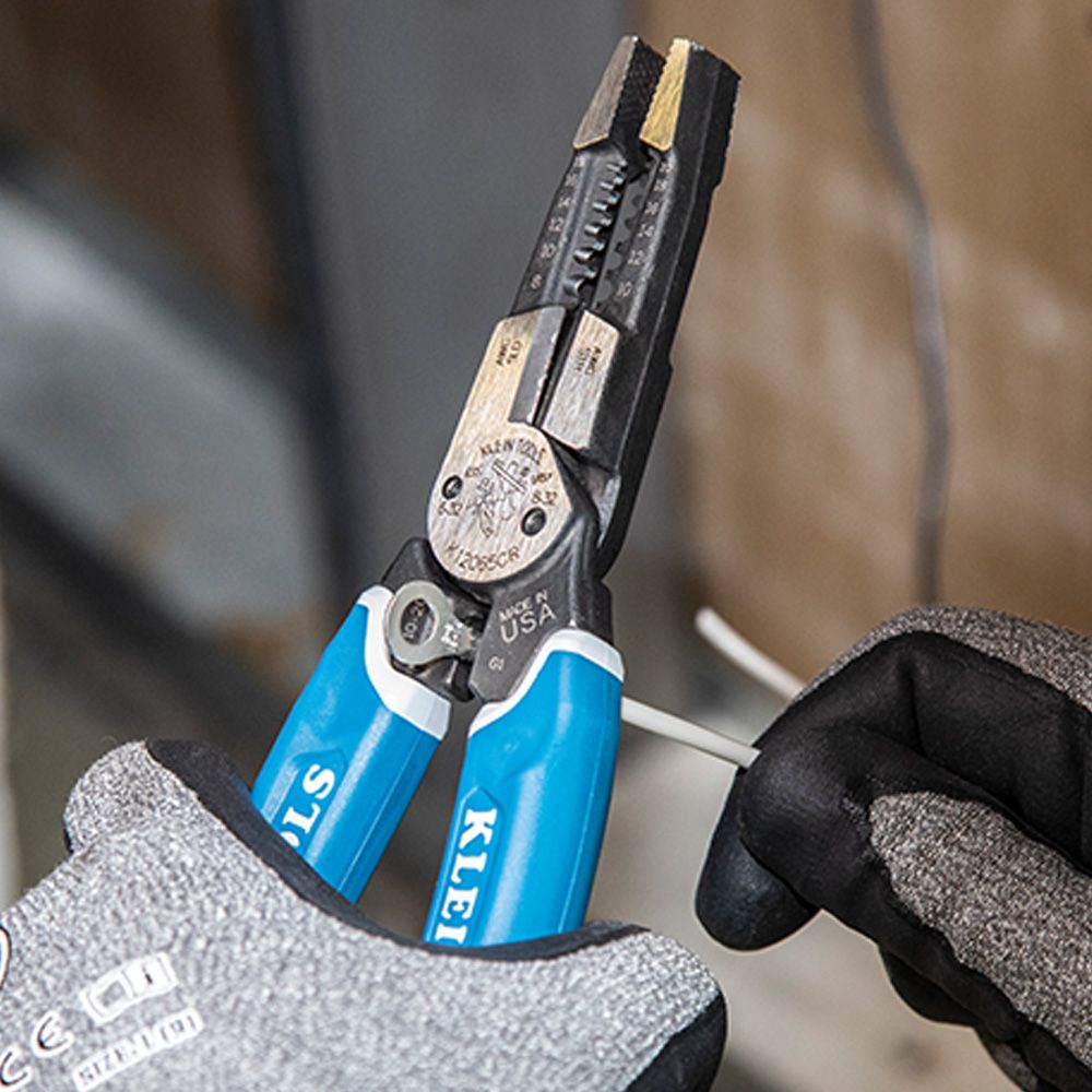 KLEIN-KURVE® HEAVY-DUTY WIRE STRIPPER / CUTTER / CRIMPER MULTI TOOL - 8-20 AWG - A&R Supply - Air Conditioning & Refrigeration Wholesaler - KLEIN TOOLS