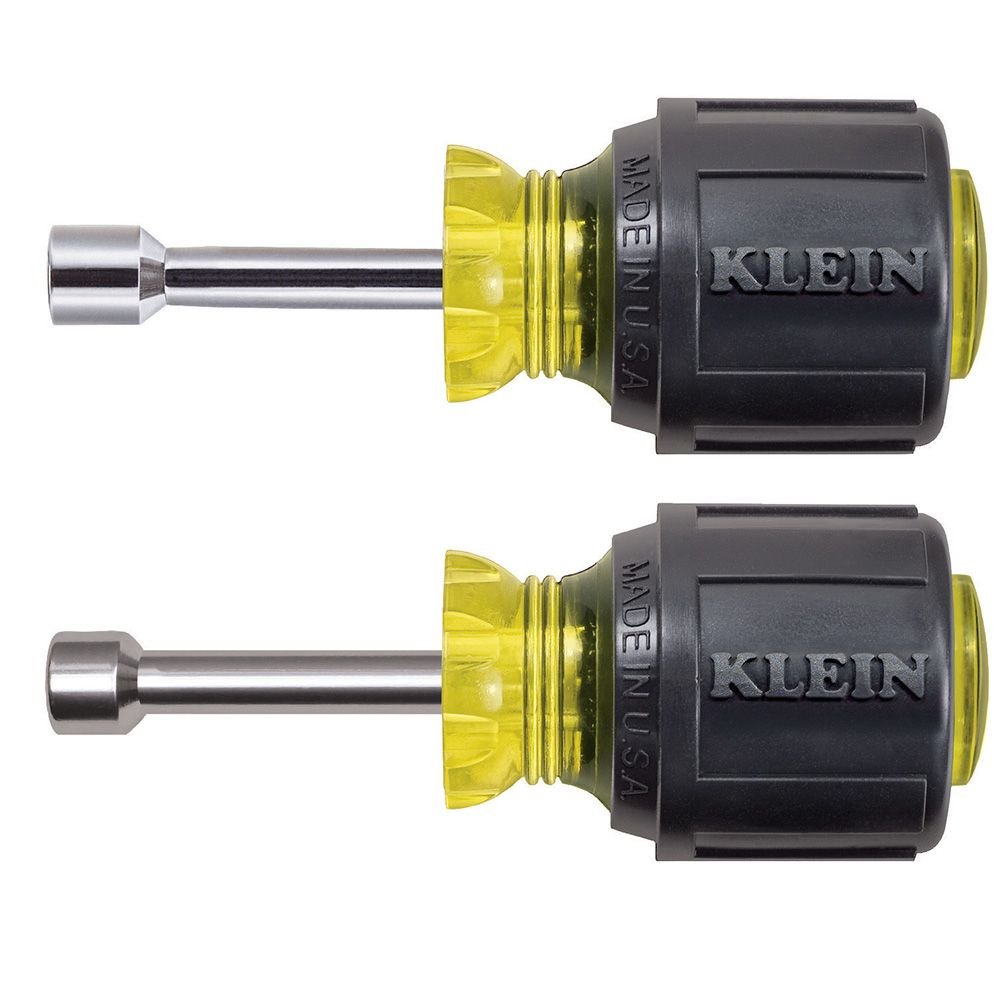NUT DRIVER SET, MAGNETIC STUBBY NUT DRIVERS, 1-1/2-INCH SHAFT, 2-PIECE - A&R Supply - Air Conditioning & Refrigeration Wholesaler - KLEIN TOOLS