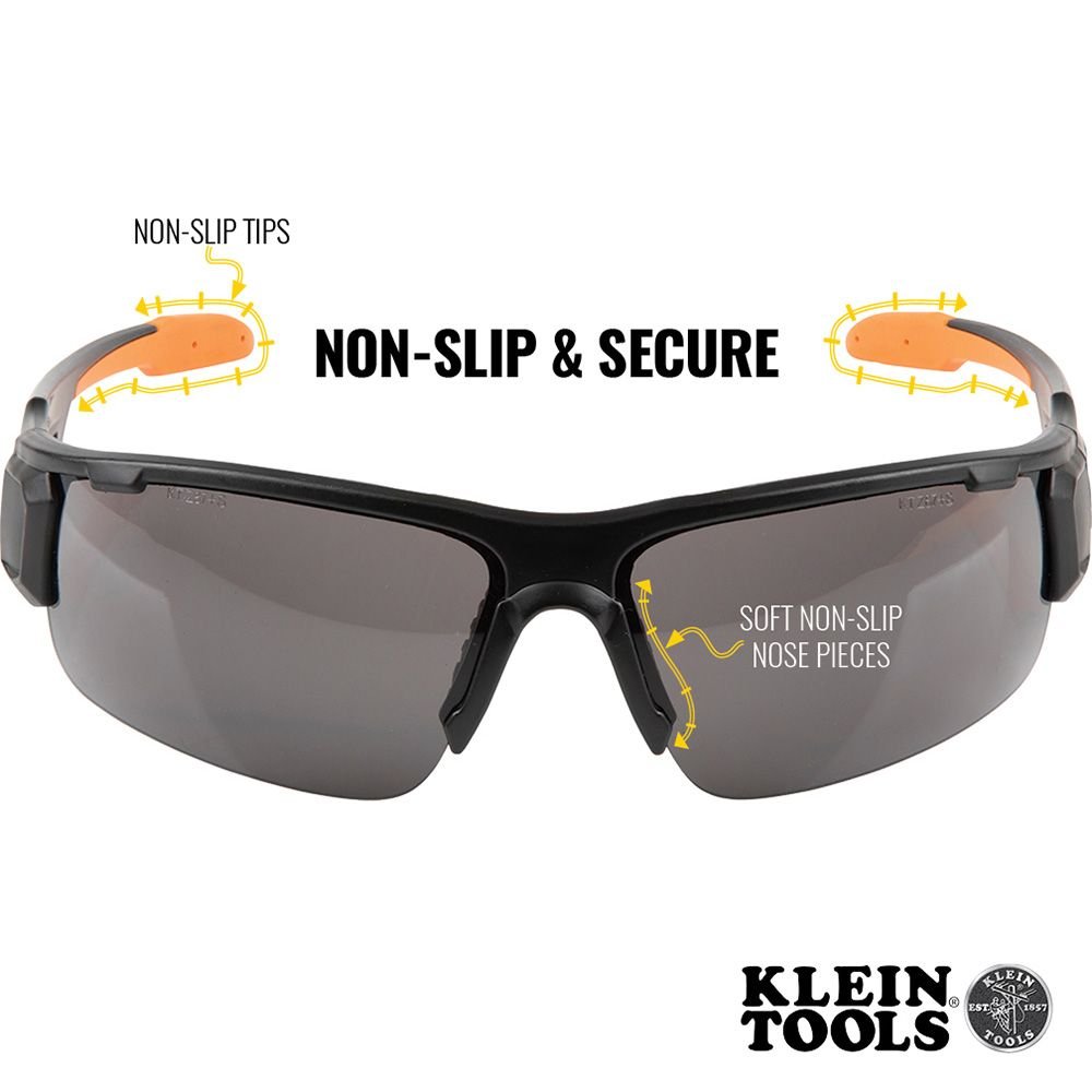 PROFESSIONAL SAFETY GLASSES - GRAY LENS - A&R Supply - Air Conditioning & Refrigeration Wholesaler - KLEIN TOOLS