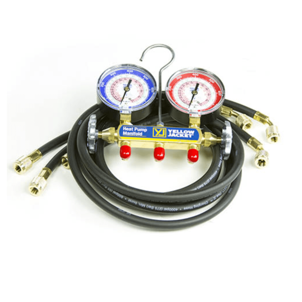 R410a/R22/R407c CHARGING MANIFOLD - 60" HOSES - A&R Supply - Air Conditioning & Refrigeration Wholesaler - YELLOW JACKET