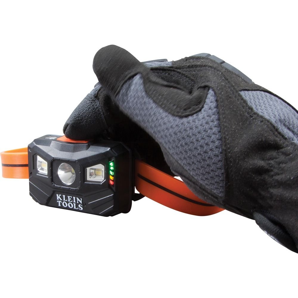 RECHARGEABLE HEADLAMP WITH SILICONE STRAP - 400 LUMENS - ALL-DAY RUNTIME - A&R Supply - Air Conditioning & Refrigeration Wholesaler - KLEIN TOOLS