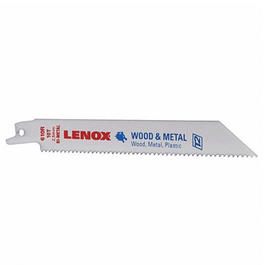 RECIPROCATING SAW BLADE: 10 TEETH PER INCH, 6" BLADE LG, 3/4" HT, 0.035" CUT WD - 5 PK - A&R Supply - Air Conditioning & Refrigeration Wholesaler - LENOX