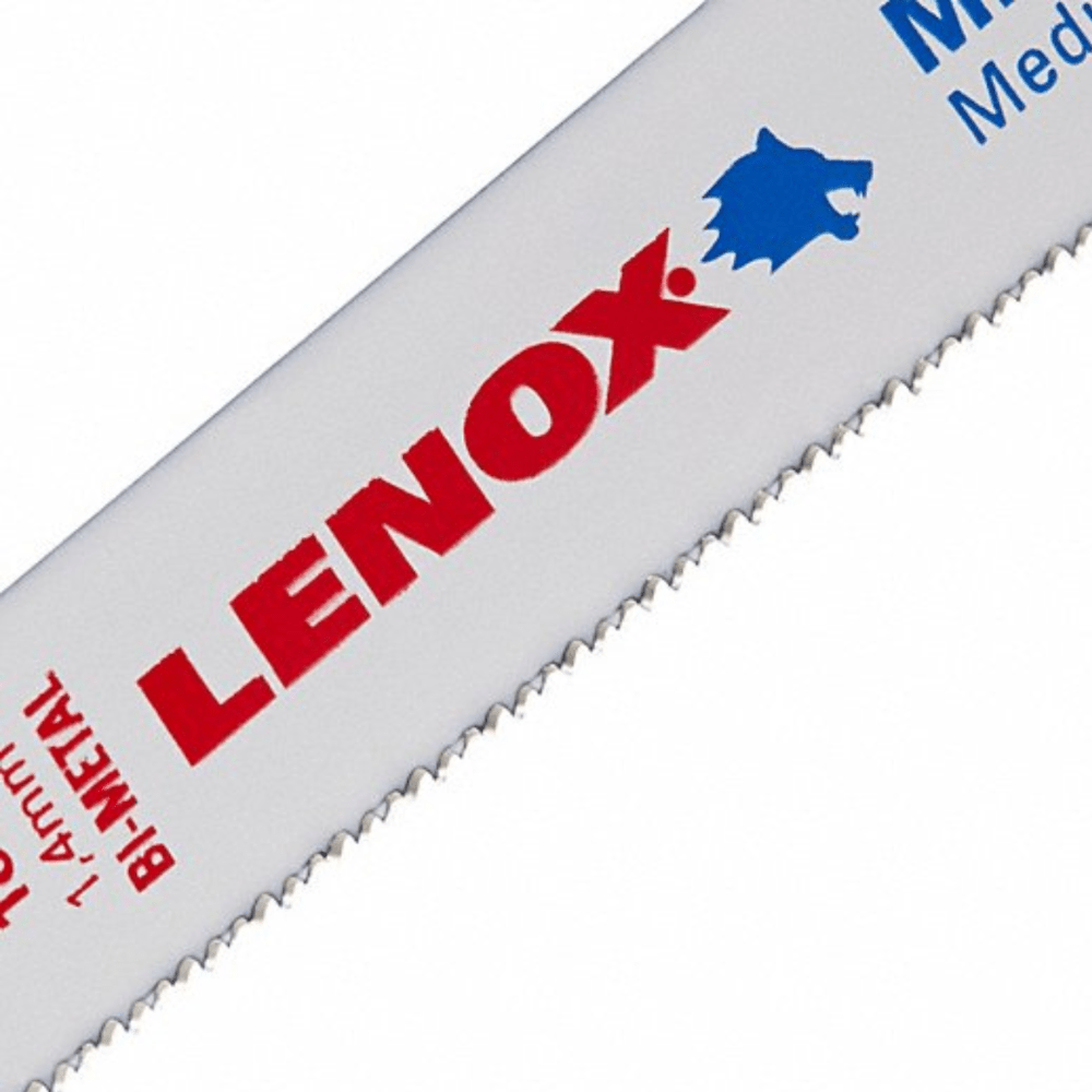 RECIPROCATING SAW BLADE: 18 TEETH PER INCH, 6" BLADE LG, 3/4" HT, 0.035" CUT WD, 5 PK - A&R Supply - Air Conditioning & Refrigeration Wholesaler - LENOX