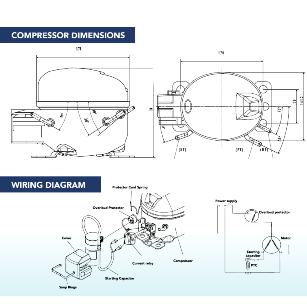 REFRIGERATION COMPRESSOR - R134A - 1/8 HP - A&R Supply - Air Conditioning & Refrigeration Wholesaler - GENESIS