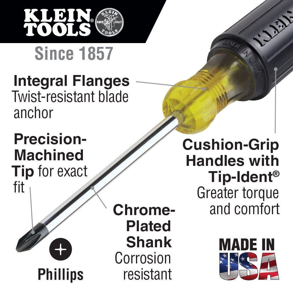 SCREWDRIVER SET, MINI SLOTTED AND PHILLIPS - 4-PIECE - A&R Supply - Air Conditioning & Refrigeration Wholesaler - KLEIN TOOLS